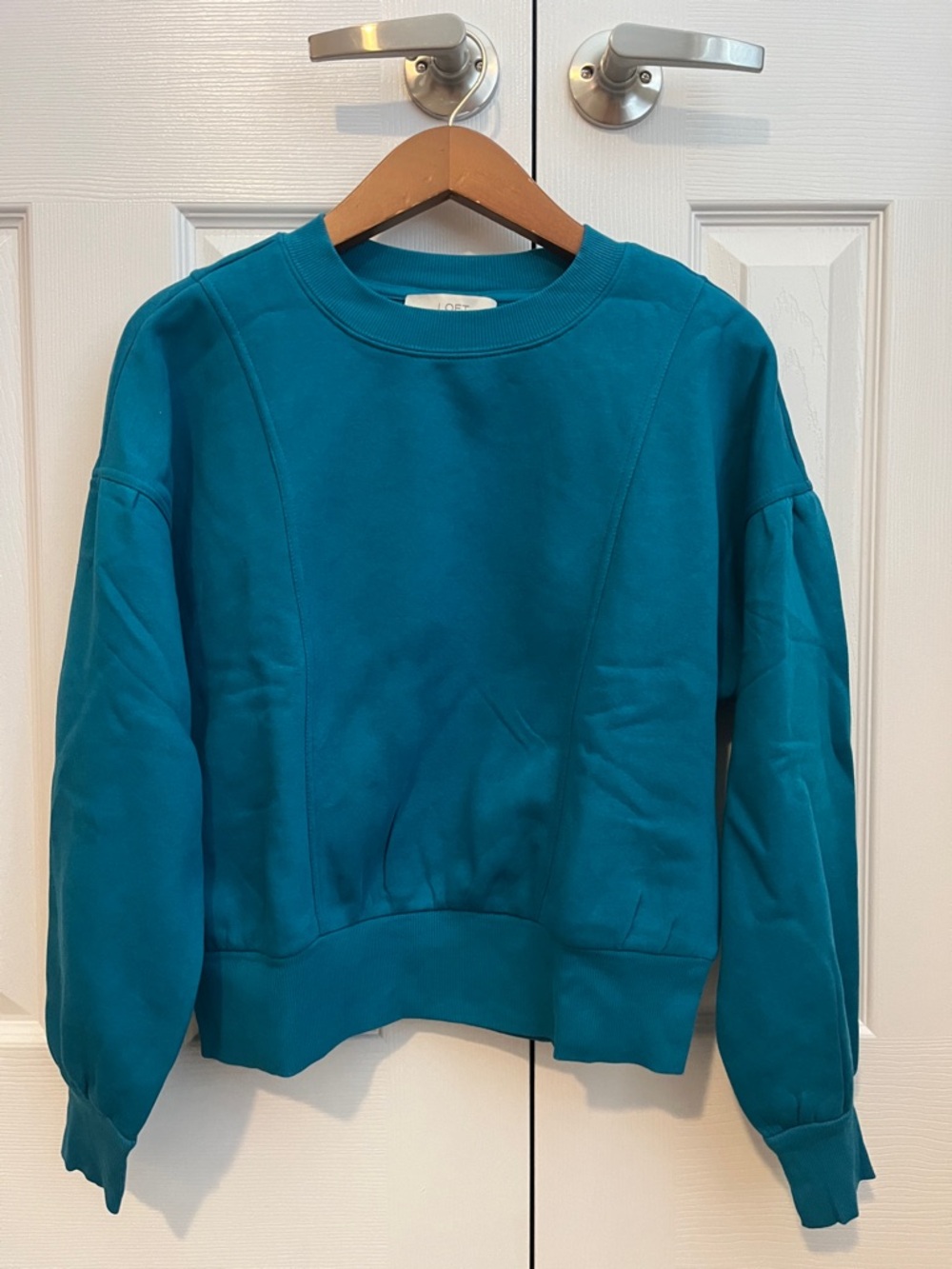 LOFT Teal Crewneck Sweatshirt - NWT